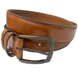 Joseph Abboud Cognac Brown Genuine Leather Belt, Italy Size 42/105